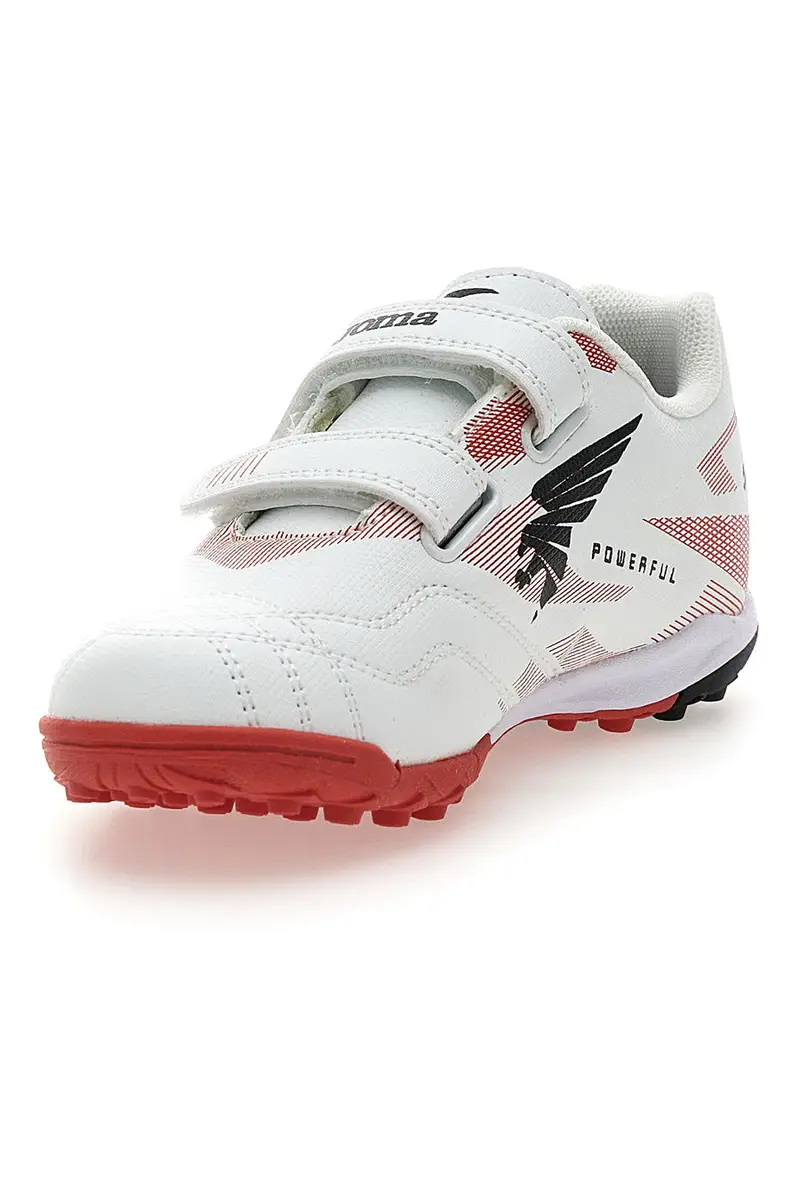 Scarpe da Calcetto Bianche e Rosse Joma Powerfull Jr 2502 Turf miniatura 3