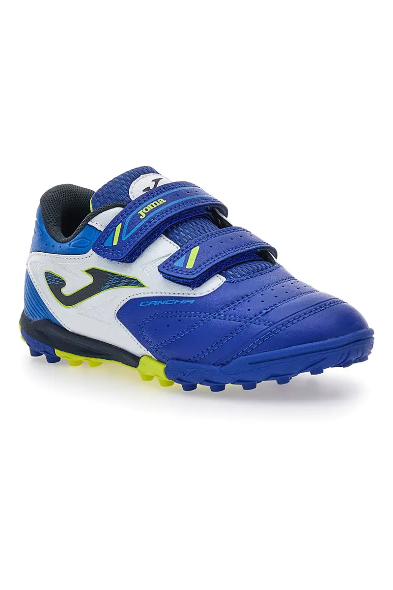 Scarpe da calcetto blu con doppio strappo Joma Cancha JR 2504 miniatura 2