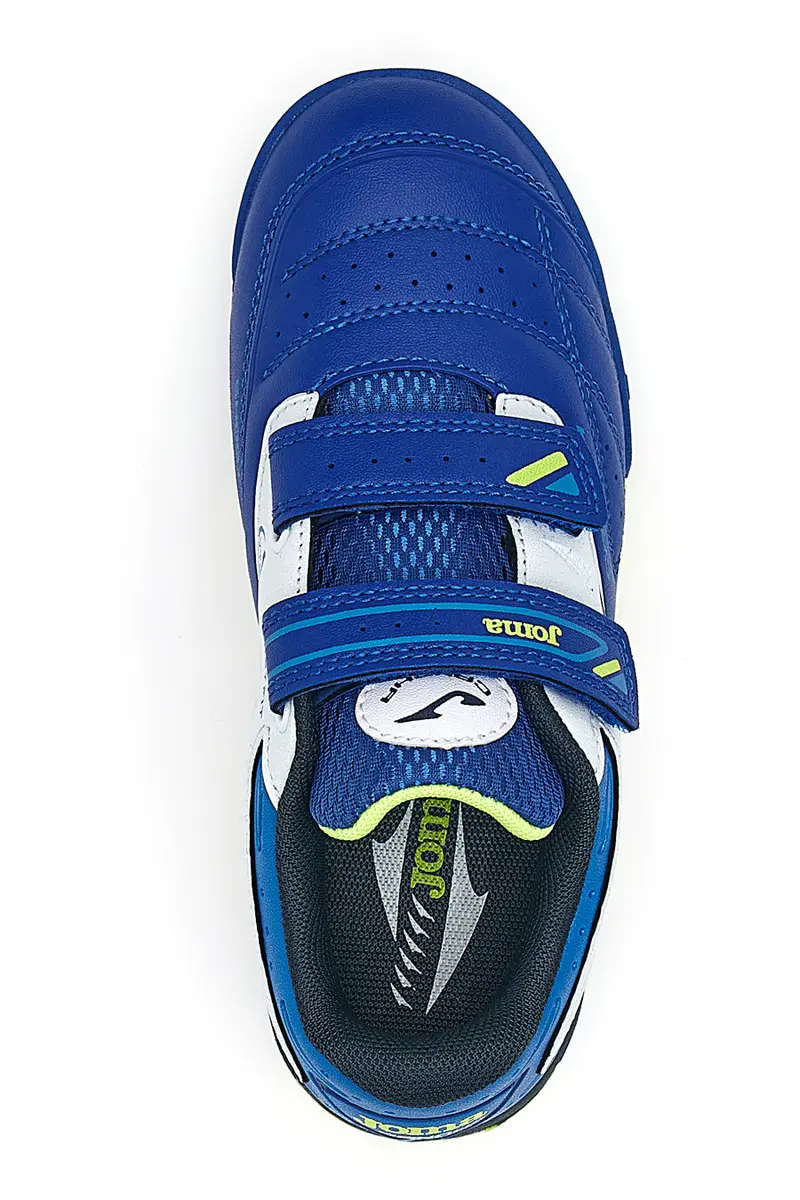 Scarpe da calcetto blu con doppio strappo Joma Cancha JR 2504 miniatura 3