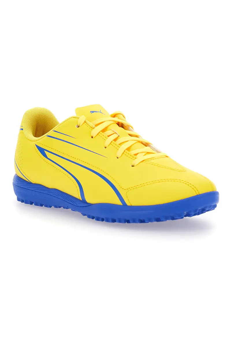 Scarpe da Calcetto Gialle e suola blu Puma Vitoria TT JR miniatura 2
