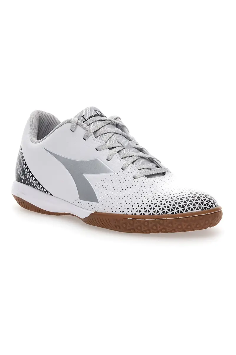 Scarpe da Calcetto Indoor Bianche con Logo Silver Diadora Pichichi 6 Idr miniatura 2