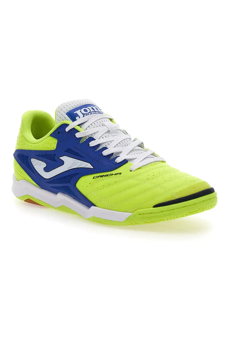 Scarpe da Calcetto Indoor Giallo Fluo e Blu JOMA CANCHA 2511 FUTSAL miniatura 2