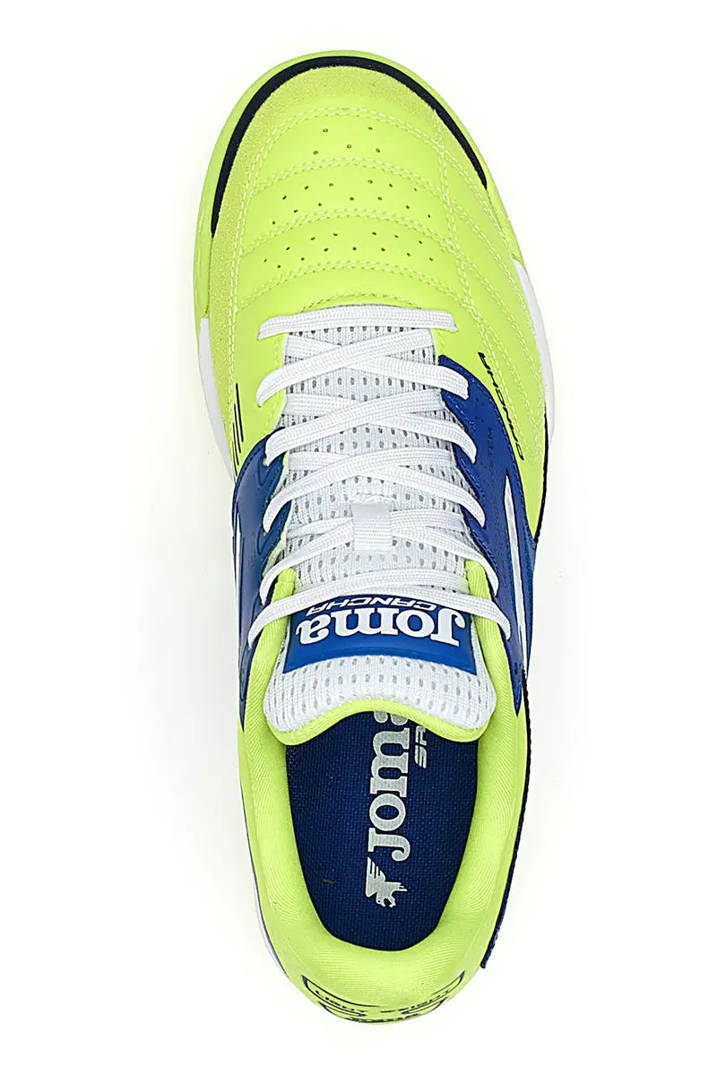 Scarpe da Calcetto Indoor Giallo Fluo e Blu JOMA CANCHA 2511 FUTSAL miniatura 3