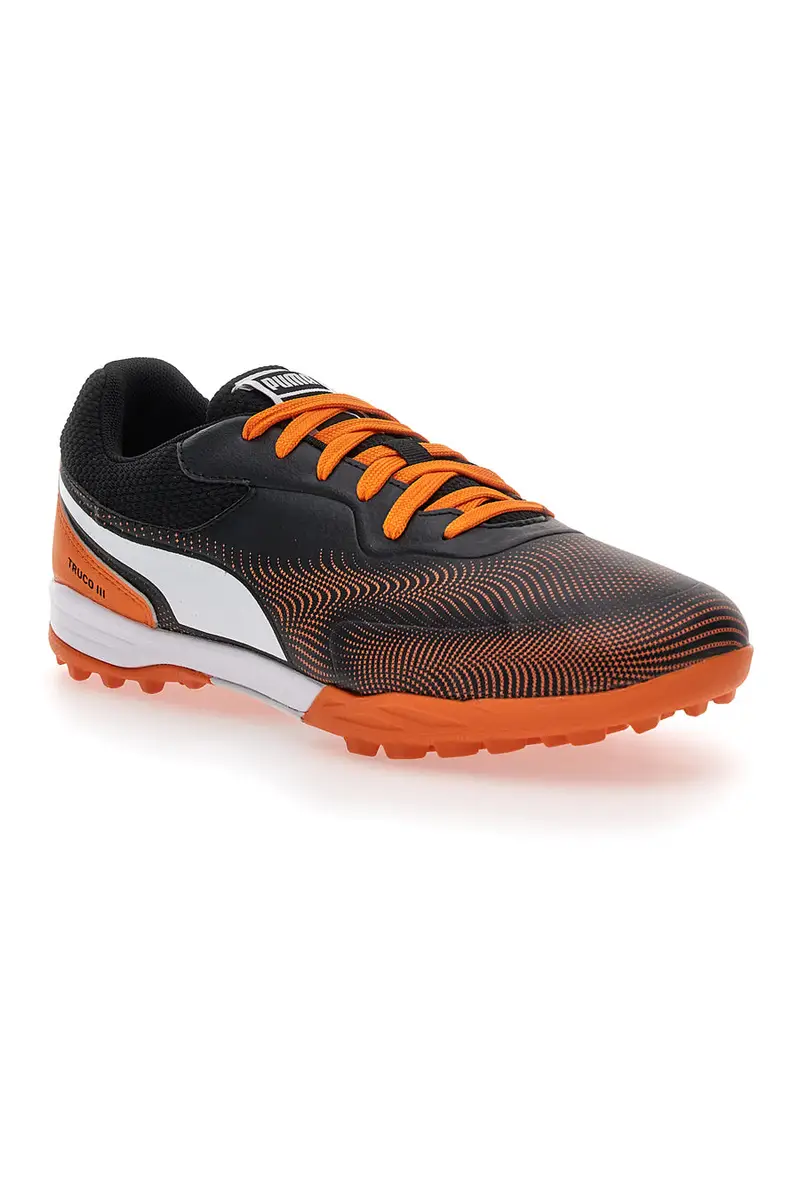 Scarpe da Calcetto Nere e Arancio Puma Truco III TT miniatura 2
