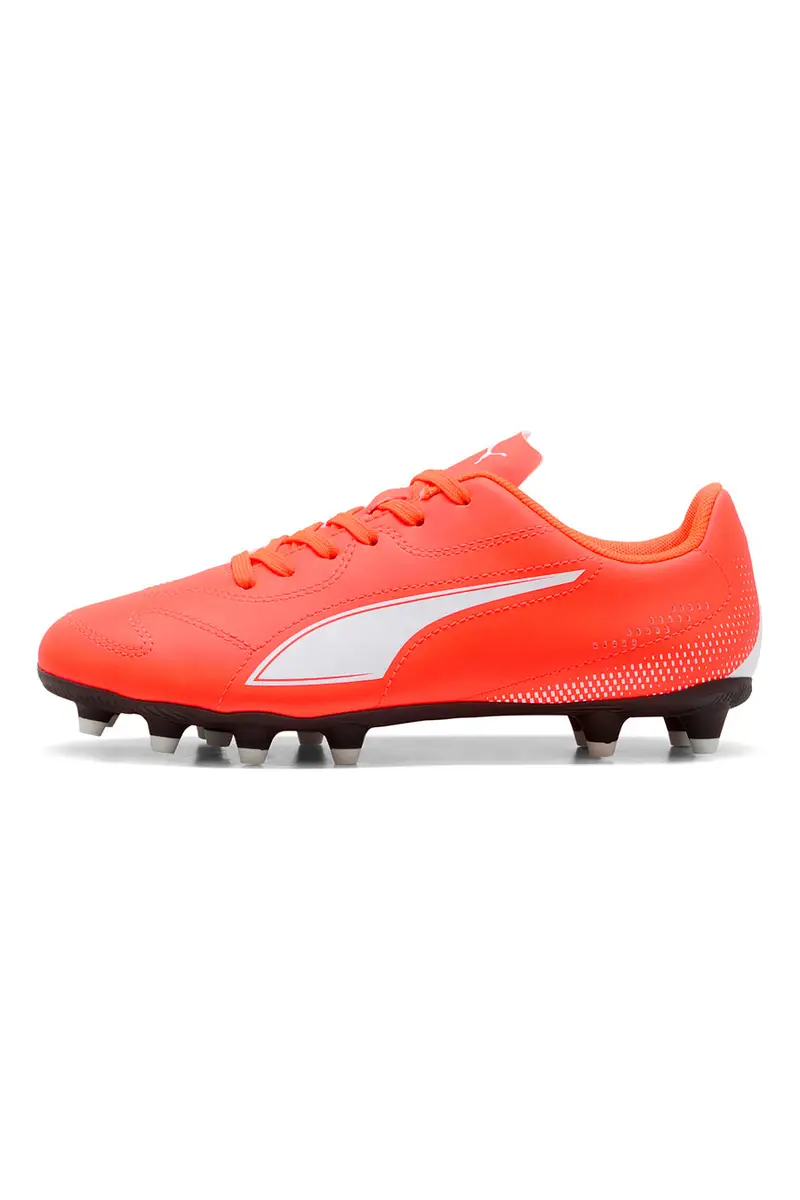 Scarpe da calcio arancioni con logo bianco Puma Vitoria II FG/AG Jr