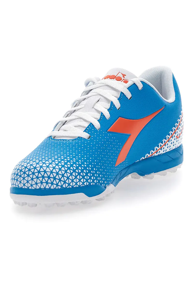 Scarpe da Calcio Azzurre con Logo Arancione Diadora Pichichi 6 Tf Jr miniatura 3