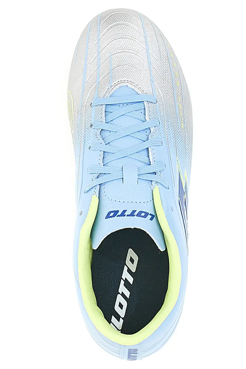 Scarpe da Calcio Azzurre e Argento Lotto Solista 700 IX Fg Jr miniatura 3