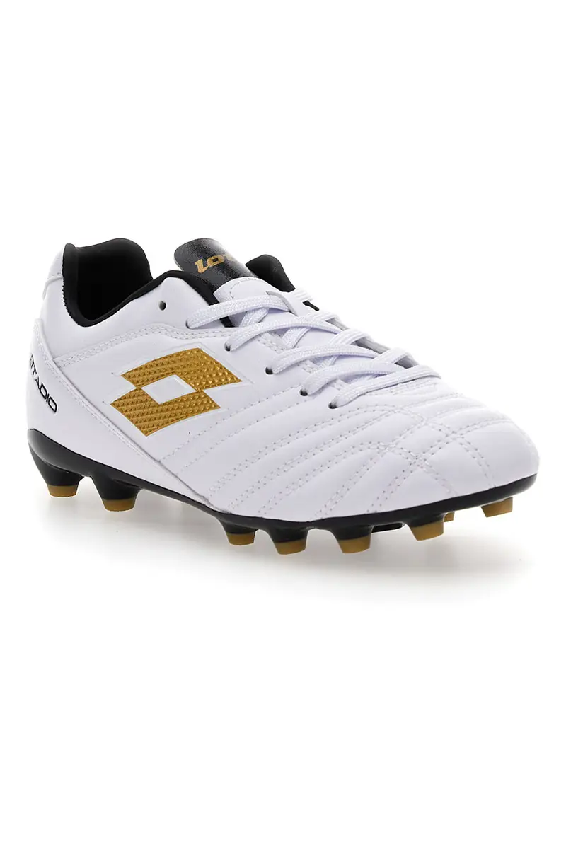Scarpe da Calcio Bianche e Oro Lotto Stadio 705 Fg Jr miniatura 2