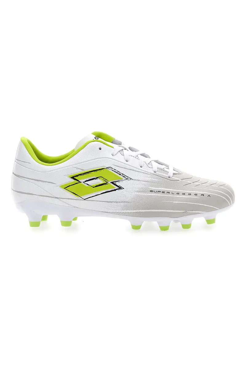 Scarpe da calcio bianche lime tacchetti LOTTO SOLISTA 700 IX