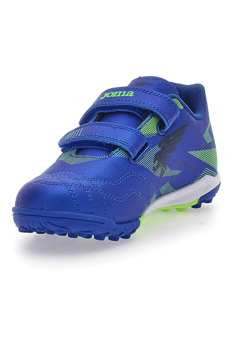 Scarpe da Calcio Blu Con Strappi in Velcro Joma Powerfull Jr 2504 Turf miniatura 3