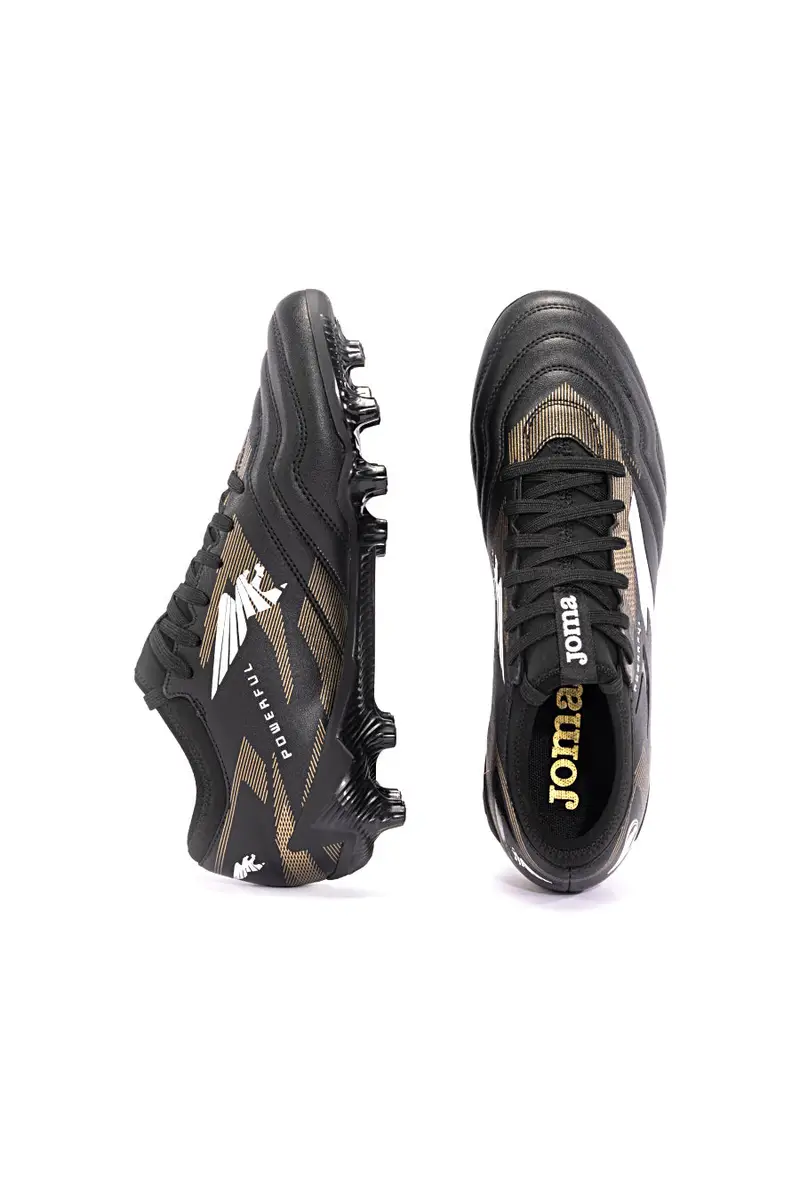 Scarpe da Calcio Nere Joma Powerful 2401 Firm Ground miniatura 3