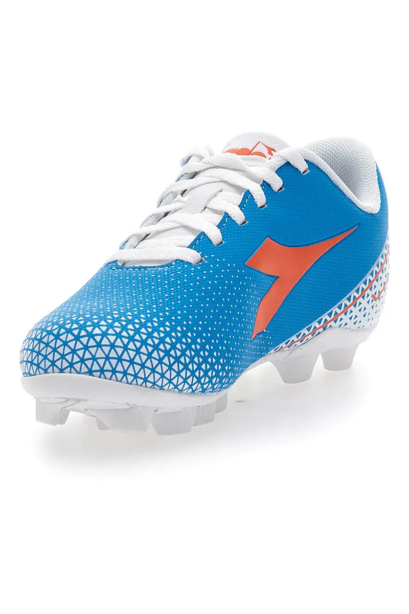Scarpe da Calcio per Terreni Duri Azzurre con Logo Arancione Diadora Pichichi 6 Md Jr miniatura 3