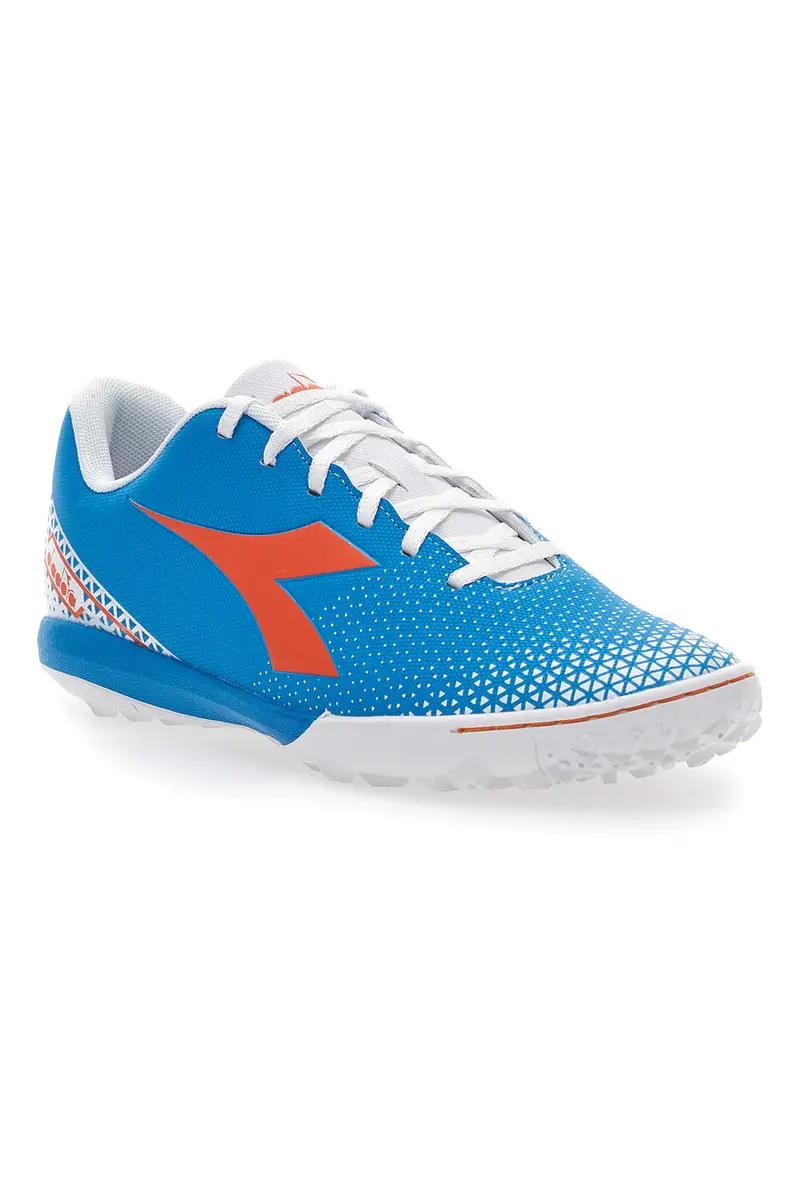 Scarpe da Calcio per Terreni Sintetici Azzurre con Logo Arancione Diadora Pichichi 6 Tfr miniatura 2