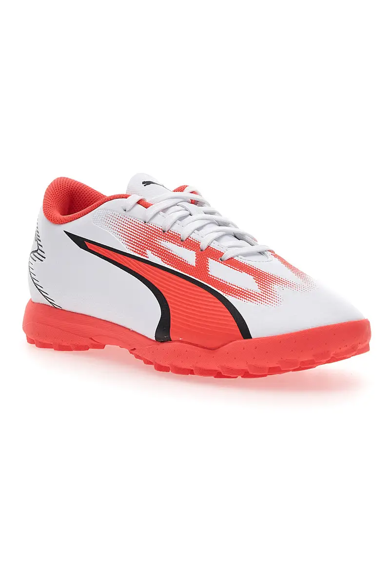 Scarpe da Calcio Puma Ultra Play TT Jr Bianche e Arancioni miniatura 2