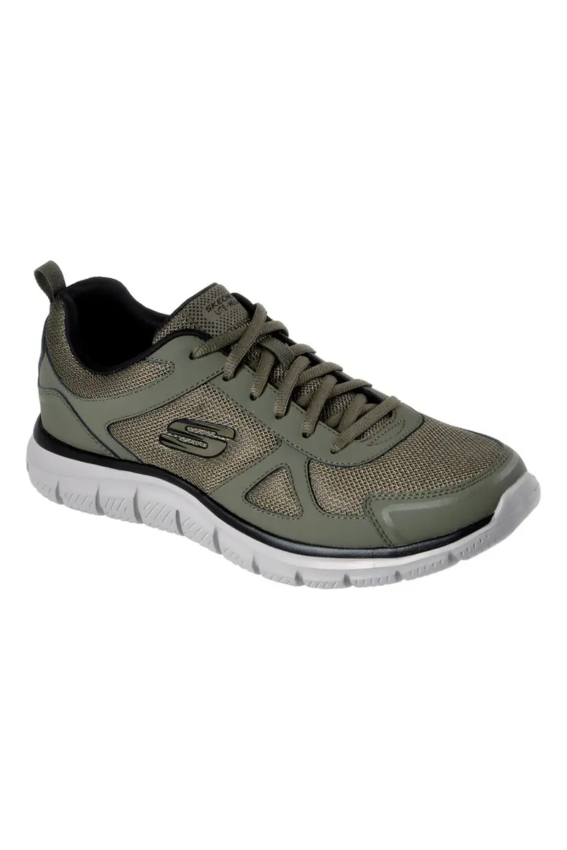 Scarpe da Fitness Verdi con Tomaia in Pelle e Mesh SKECHERS TRACK miniatura 2