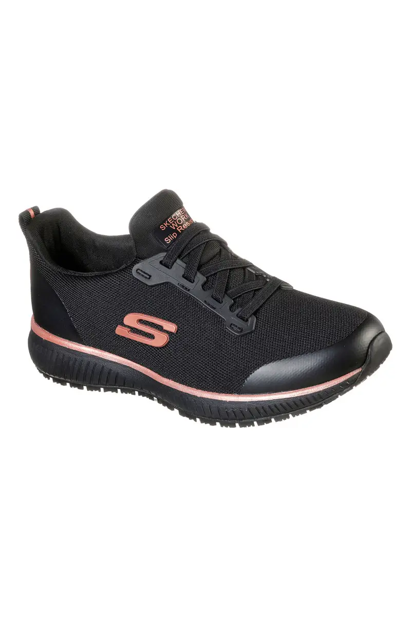 Scarpe da Lavoro Nere e Rosa Skechers Work: Squad SR miniatura 2