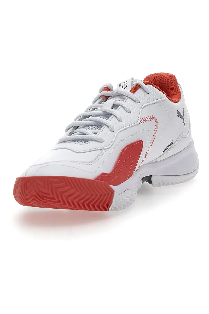 Scarpe da Padel Bianche e Rosse da Uomo Puma Nova Smash miniatura 3