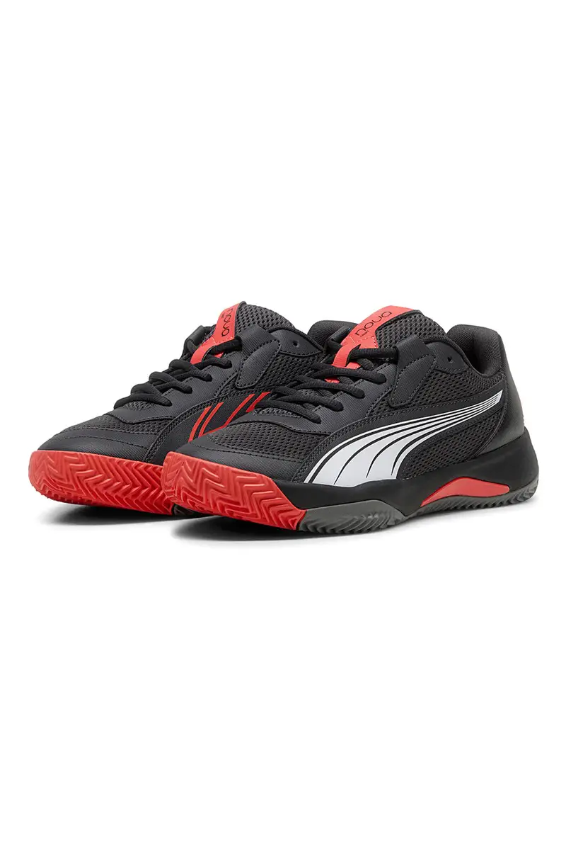 Scarpe da padel nere con dettagli rossi Puma Nova Court miniatura 2