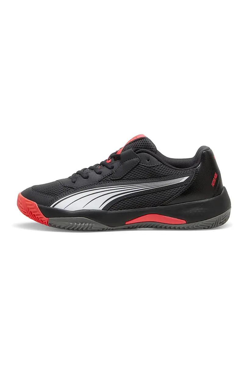 Scarpe da padel nere con dettagli rossi Puma Nova Court miniatura 3