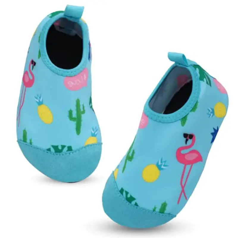Scarpe da Spiaggia Bambini Ragazze Ragazzi Scarpe da Acqua Rapida Asciugatura Antiscivolo Scarpe da Immersione da Mare, Sport Acquatici Scarpette da Scoglio da Bagno Surf Nuoto Yoga 26/27EU Flamingo