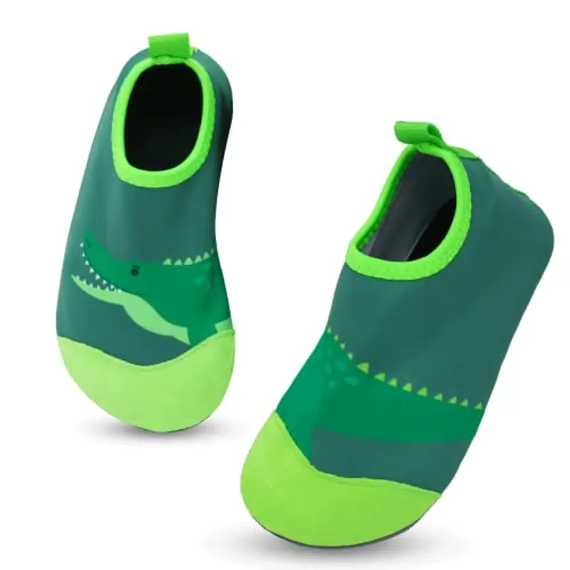 Scarpe da Spiaggia Bambini Ragazze Ragazzi Scarpe da Acqua Rapida Asciugatura Antiscivolo Scarpe da Immersione da Mare, Sport Acquatici Scarpette da Scoglio da Bagno Surf Nuoto Yoga 32/33EU Alligatore