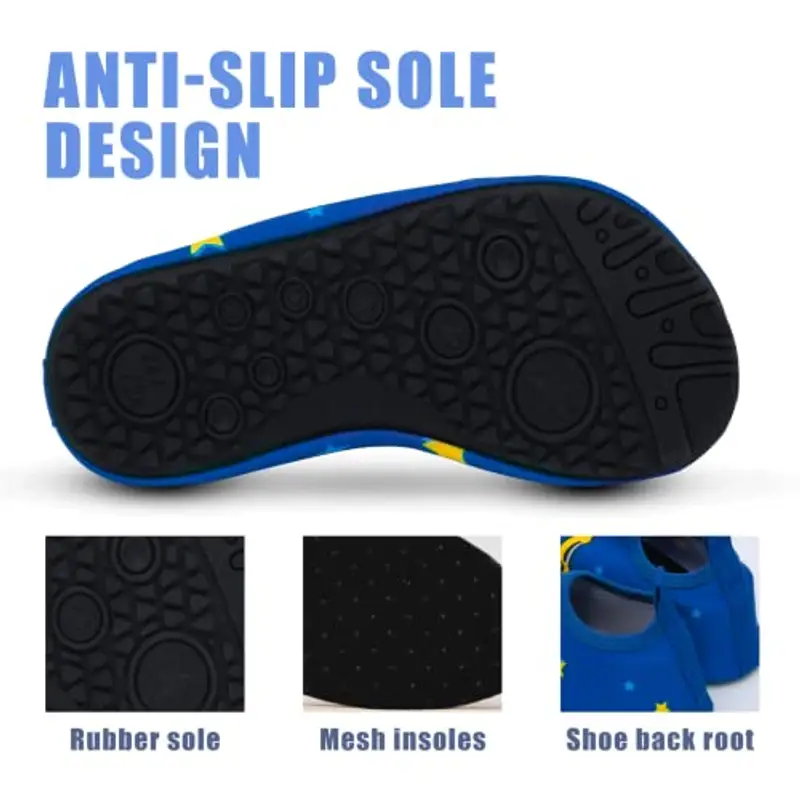 Scarpe da Spiaggia Bambini Ragazze Ragazzi Scarpe da Acqua Rapida Asciugatura Antiscivolo Scarpe da Immersione da Mare, Sport Acquatici Scarpette da Scoglio da Bagno Surf Nuoto Yoga 32/33EU Escavatore miniatura 3