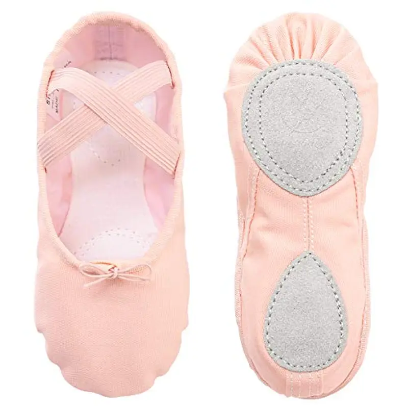 Scarpe Danza Classica Tela Scarpette da Danza per Bambini Ragazze Donne Adulto Rosa 31