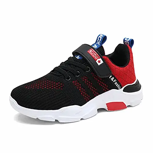 Scarpe Ginnastica Bambino Scarpe Tennis Bambino Sneaker Ragazzo Scarpe Bambino Sportive Palestra Leggere Strappo, Nero