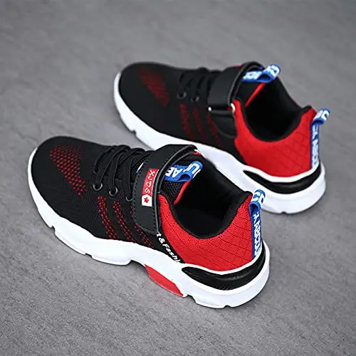 Scarpe Ginnastica Bambino Scarpe Tennis Bambino Sneaker Ragazzo Scarpe Bambino Sportive Palestra Leggere Strappo, Nero miniatura 2