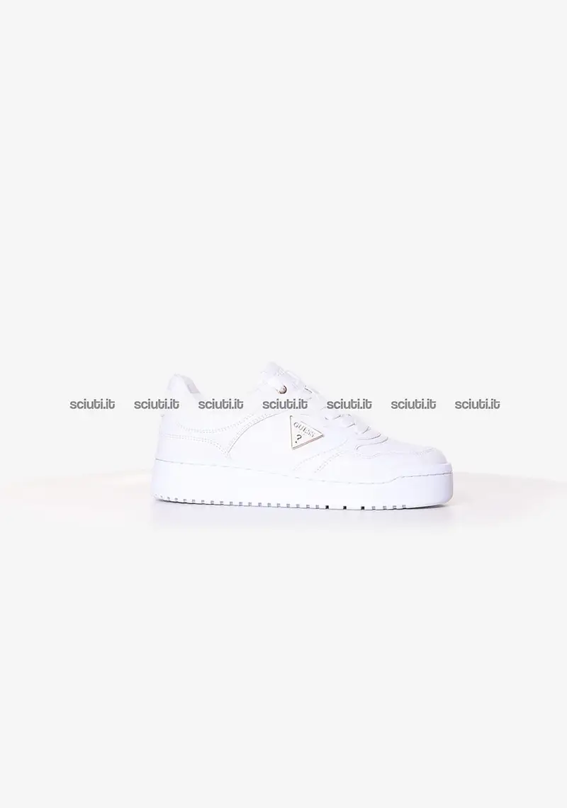 Scarpe Guess donna bianche Miriam logo impresso