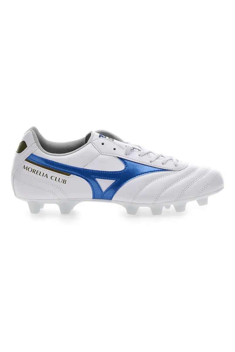 Scarpe per Calcio in Terreni Erbosi Bianche e Blu MIZUNO MORELIA II CLUB