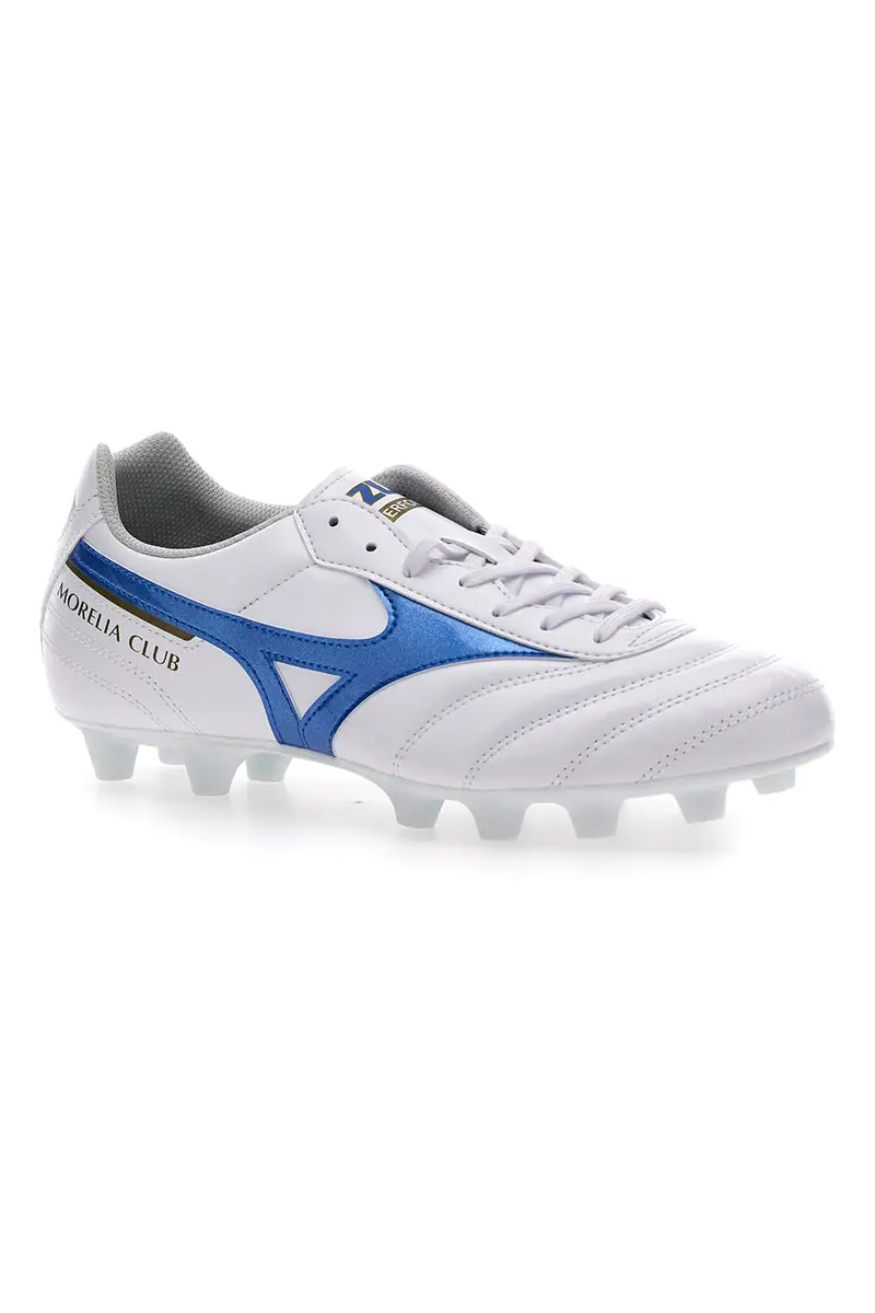 Scarpe per Calcio in Terreni Erbosi Bianche e Blu MIZUNO MORELIA II CLUB miniatura 2