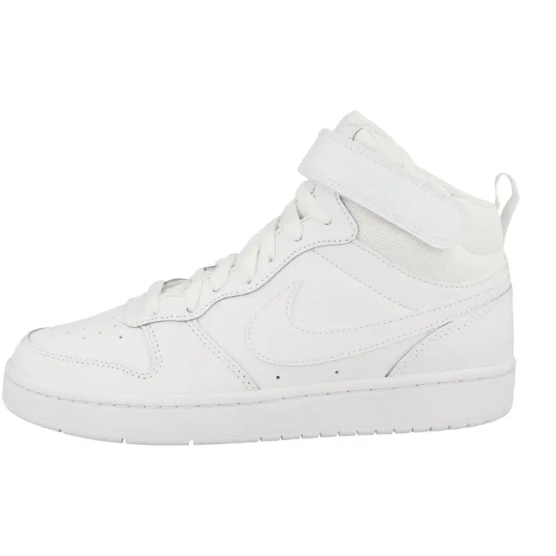 Scarpe ragazzo nike court borough mid (gs) - bianco - pelle - cd- |  Nike