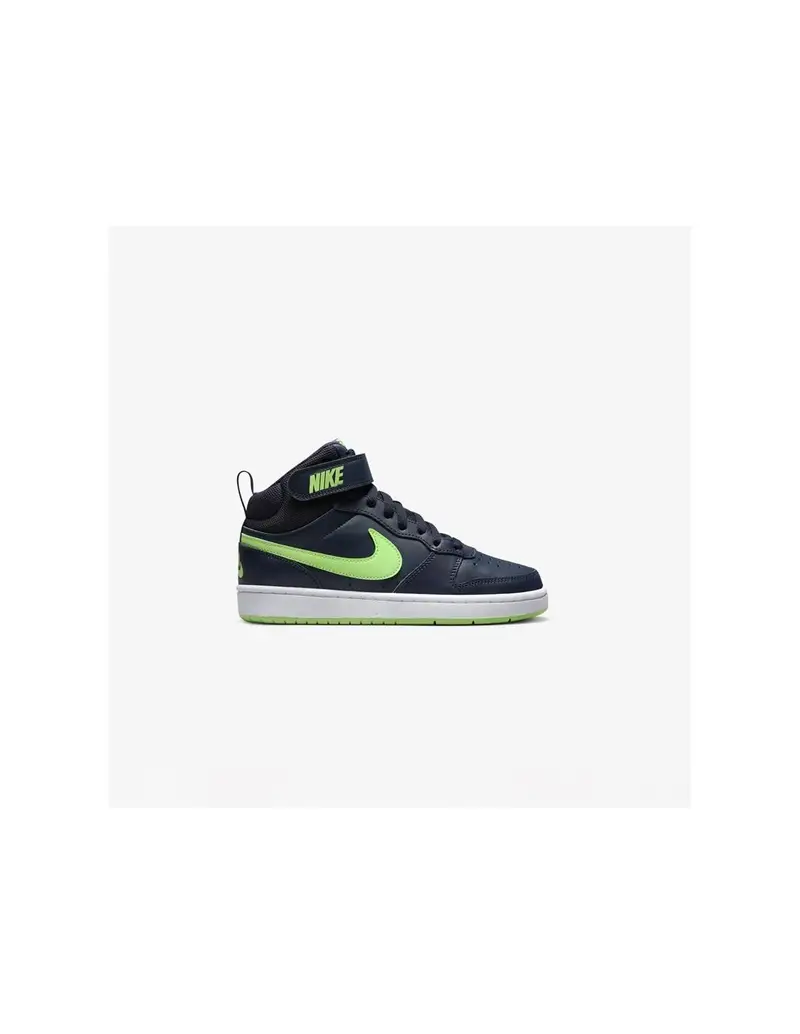 Scarpe ragazzo nike court borough mid (gs) -pelle - blu/verde |  Nike