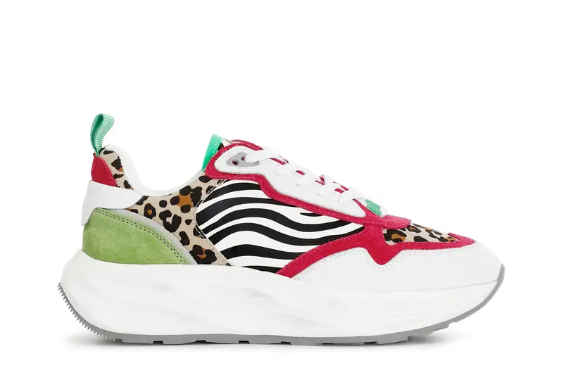 scarpe running con riporti animalier multi animalier