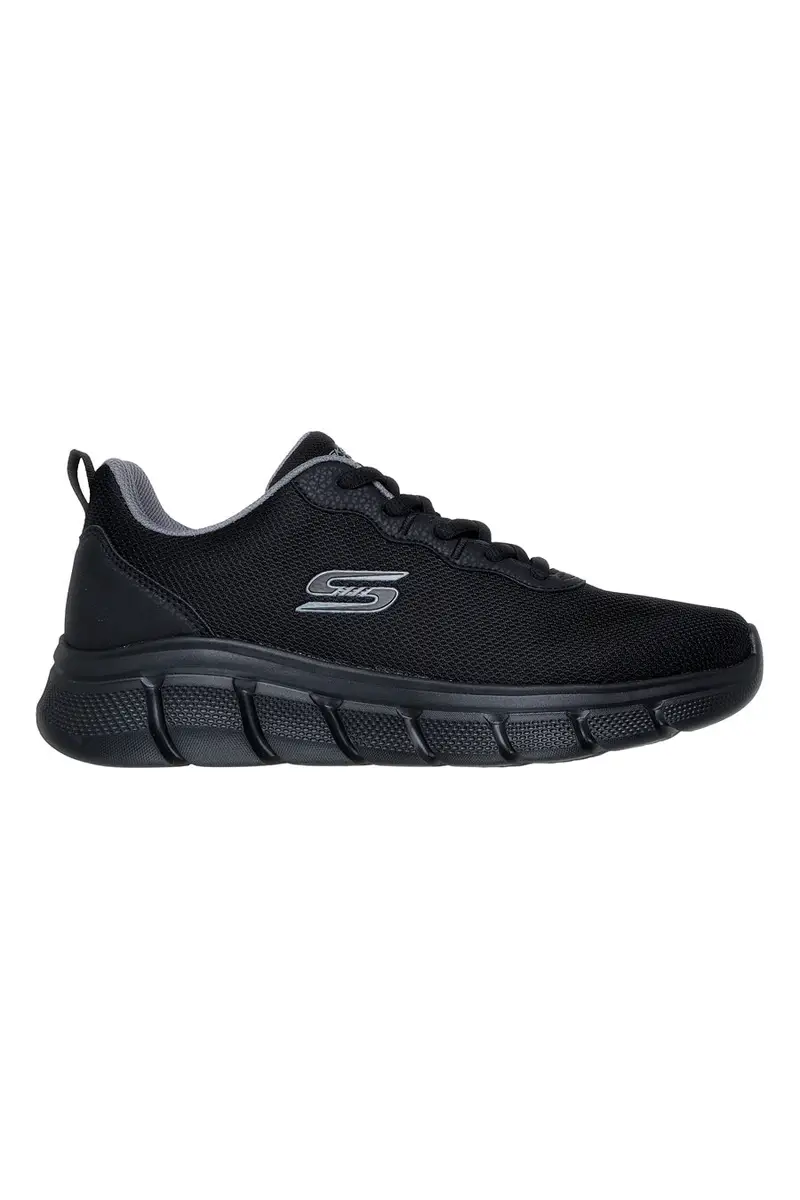 Scarpe sportive nere traspiranti con suola flessibile Skechers Bobs B Flex Icy Edge