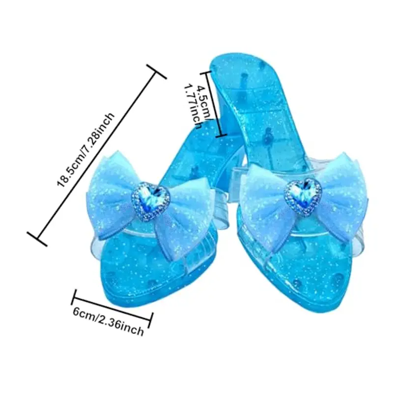 Scarpe Tacco Bambina, Scarpe da Principessa con Fiocco, Giocattoli per Giochi di Ruolo, Sandali in Gelatina per attività di Gioco di Ruolo Come Spettacoli Teatrali O Eventi Cosplay miniatura 2