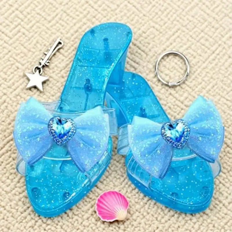 Scarpe Tacco Bambina, Scarpe da Principessa con Fiocco, Giocattoli per Giochi di Ruolo, Sandali in Gelatina per attività di Gioco di Ruolo Come Spettacoli Teatrali O Eventi Cosplay miniatura 3