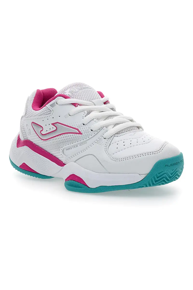 Scarpe tennis padel bianche con dettagli rosa Joma Master 1000 JR 2532 miniatura 2