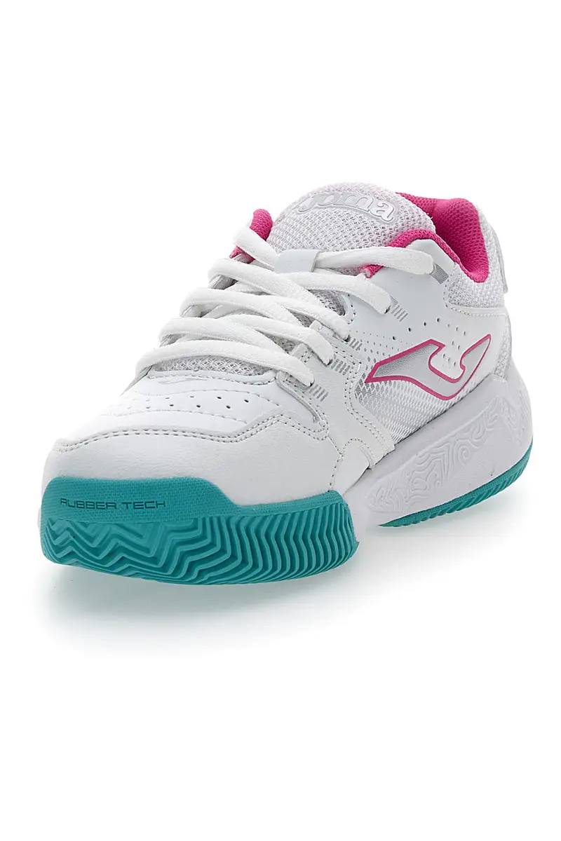 Scarpe tennis padel bianche con dettagli rosa Joma Master 1000 JR 2532 miniatura 3