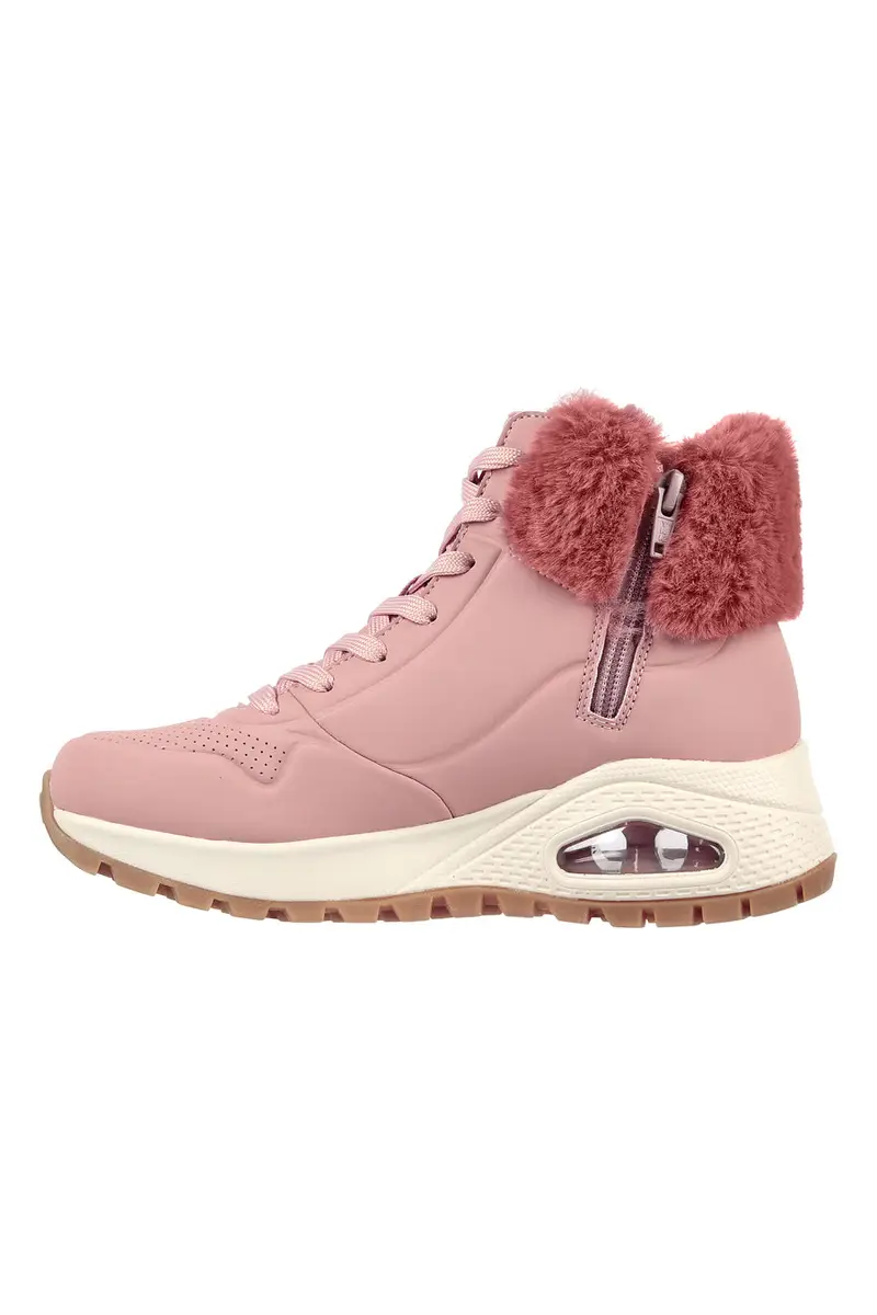 Scarponcino sportivo rosa con pelo sulla caviglia SKECHERS Uno Rugged - Fall Air miniatura 3