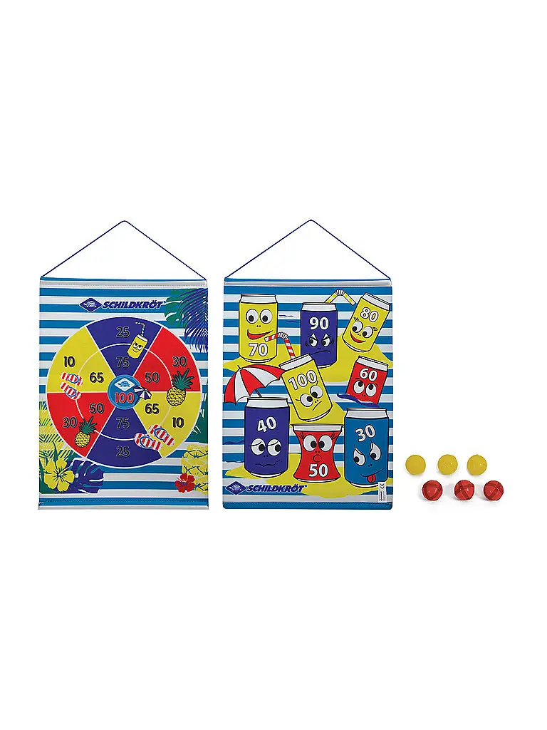Set di freccette arrotolabile con 2x3 palline blu