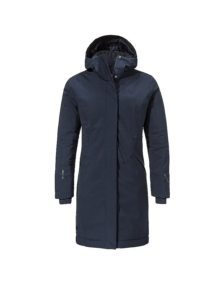 Cappotto invernale da donna Style Gregale con cappuccio blu | 42