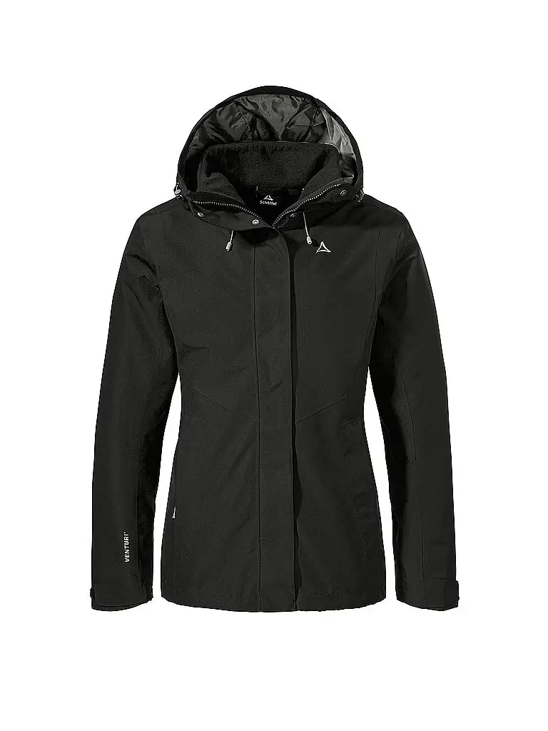 Giacca da trekking da donna Okere 2L 3in1 con cappuccio nero | 34