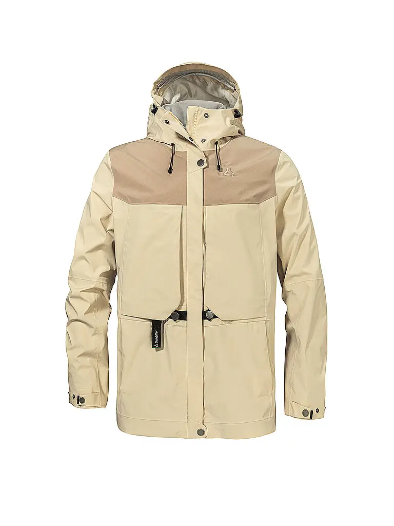 Giacca da trekking da donna Style Maghera 2L con cappuccio beige | 36