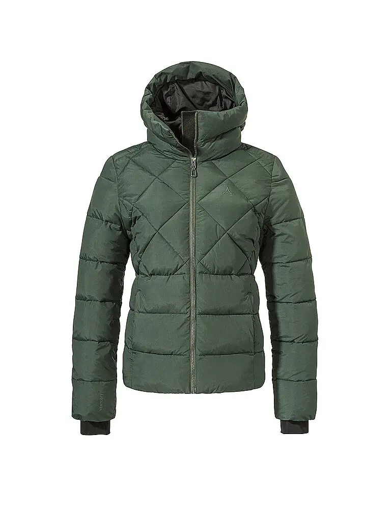 Giacca invernale isolante da donna Boston con cappuccio verde scuro | 40