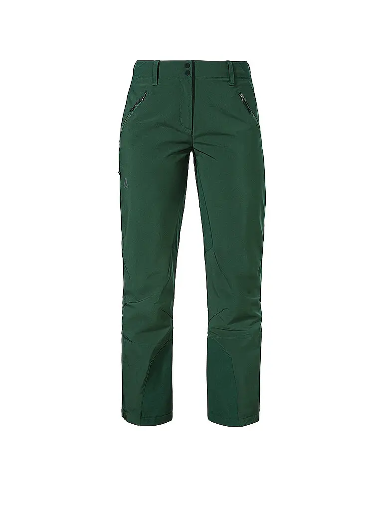 Pantaloni softshell da turismo da donna Milagle verde scuro | 34