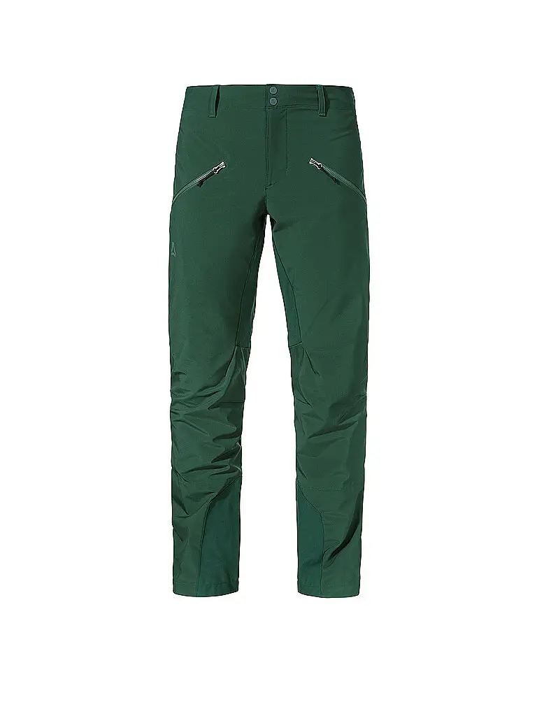Pantaloni softshell da uomo per escursioni Milagle verde scuro | 48