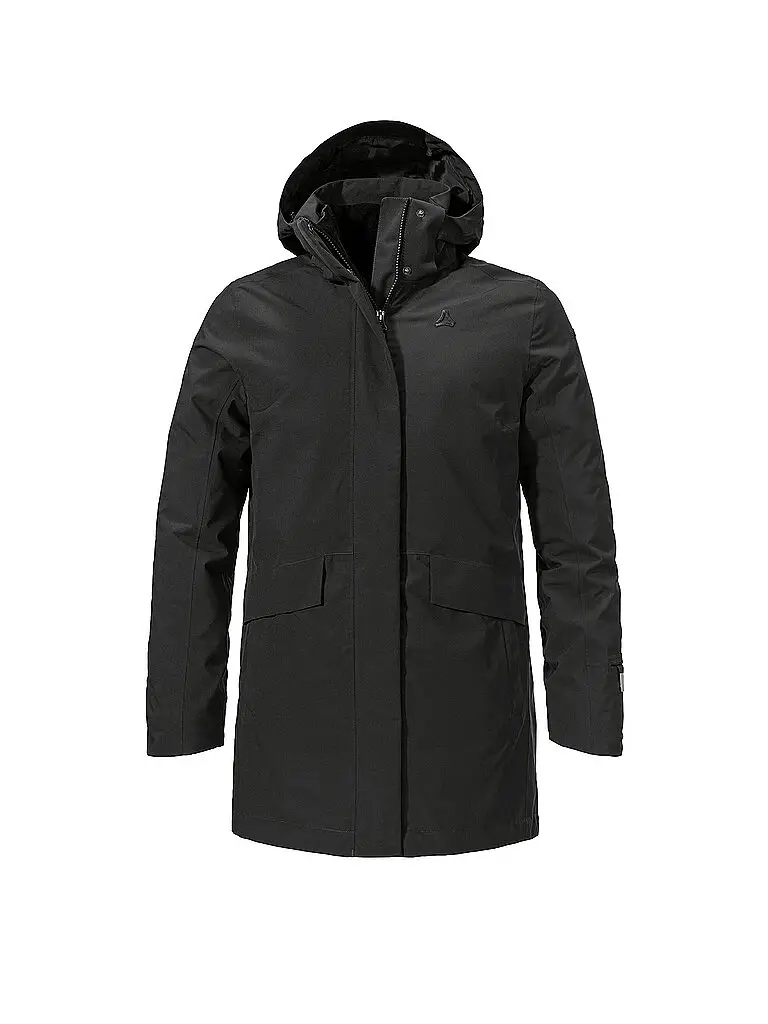 Parka invernale da donna 3in1 Style Borkol con cappuccio nero | 36