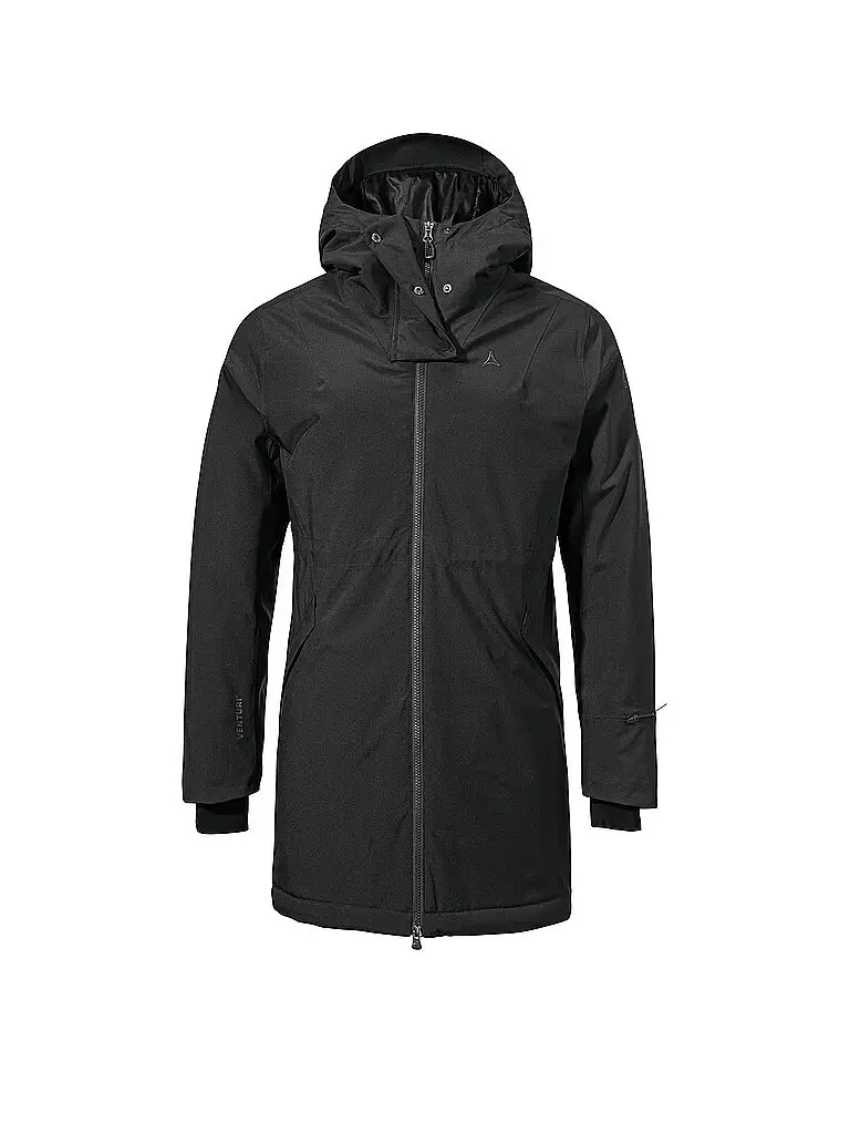 Parka invernale da donna Crivat 2L con cappuccio nero | 40